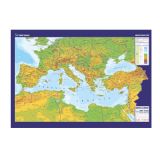 Grbz Yaynlar Akdeniz lkeleri Fiziki Haritas 70X100 CM